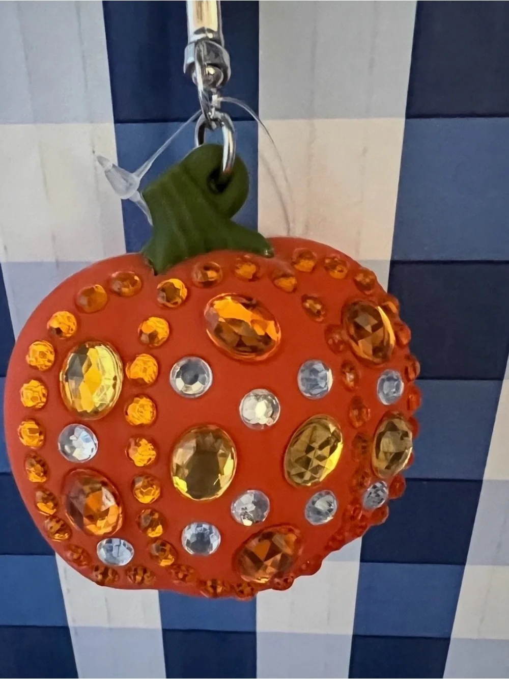 Bath Body Works NWT Gem Crystal pumpkin Halloween Holder Keychain Whimsygoth